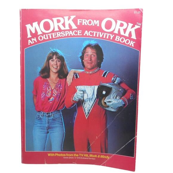 Mork & Mindy Mork From Ork Outerspace Activity Book 10% Used 1979 Vintage - Picture 1 of 10